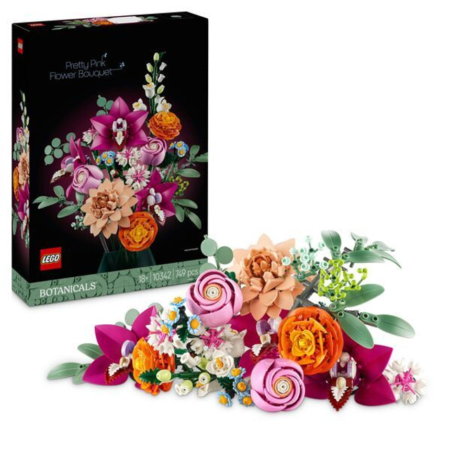 LEGO® Botanicals Schöner Rosafarbener Blumenstrauß 10342